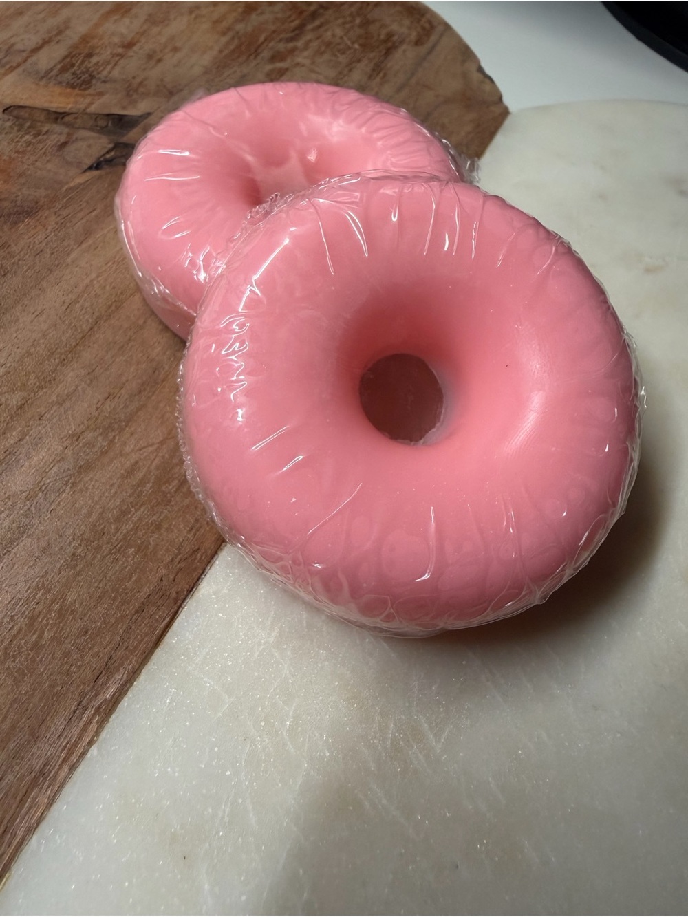 Pink Donut-Shaped Soap